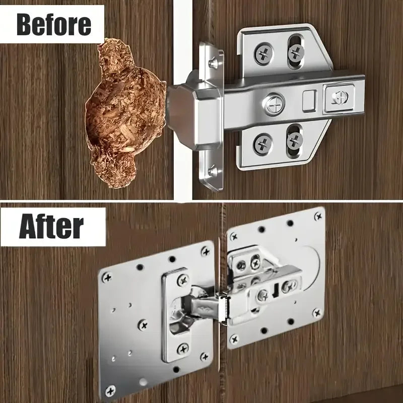 Stainless Steel Cabinet Door Hinge Repair Plate Kit & Screws Hinge Repair Kit Babs
