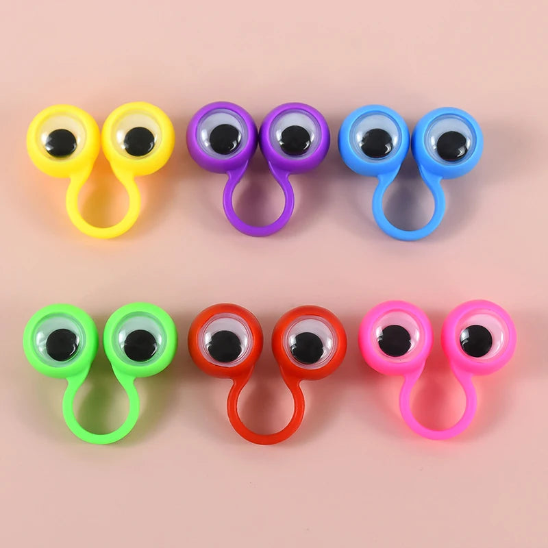 Wiggly Eyeball Finger Puppets Ring Toys – Party Favors 10/20pcs Finger Puppet Toys Babs