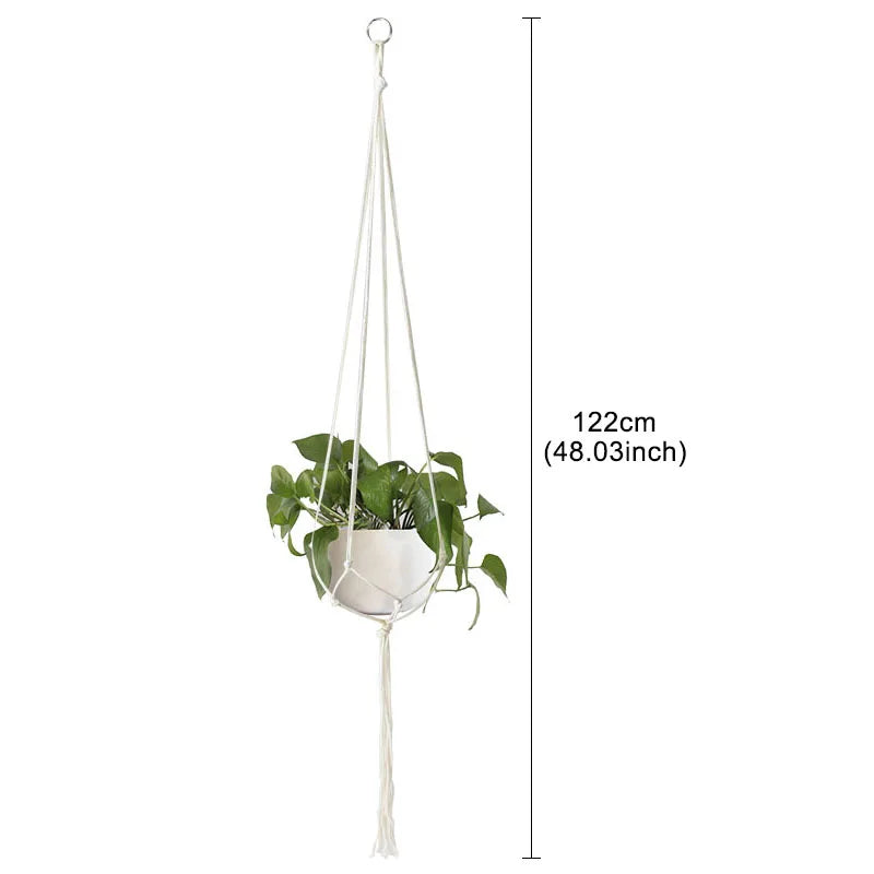 Macrame Plant Hanger – Handmade Rattan Rope Hanging Basket Macrame Plant Hanger Babs Style3