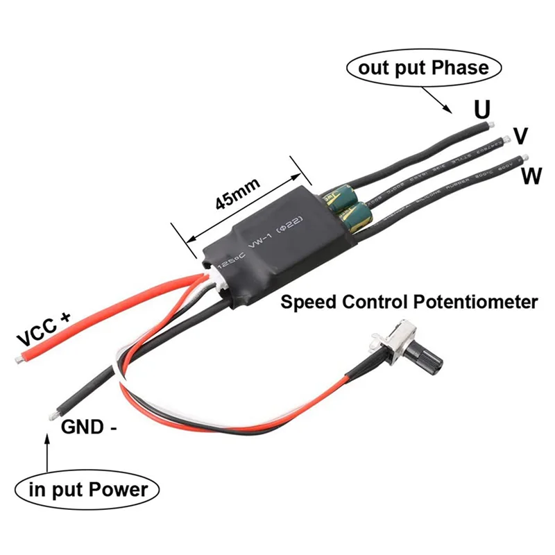 4-Pack DC 7-24V 200W BLDC 3-Phase Brushless Motor Driver Board Motor Speed Controller Babs