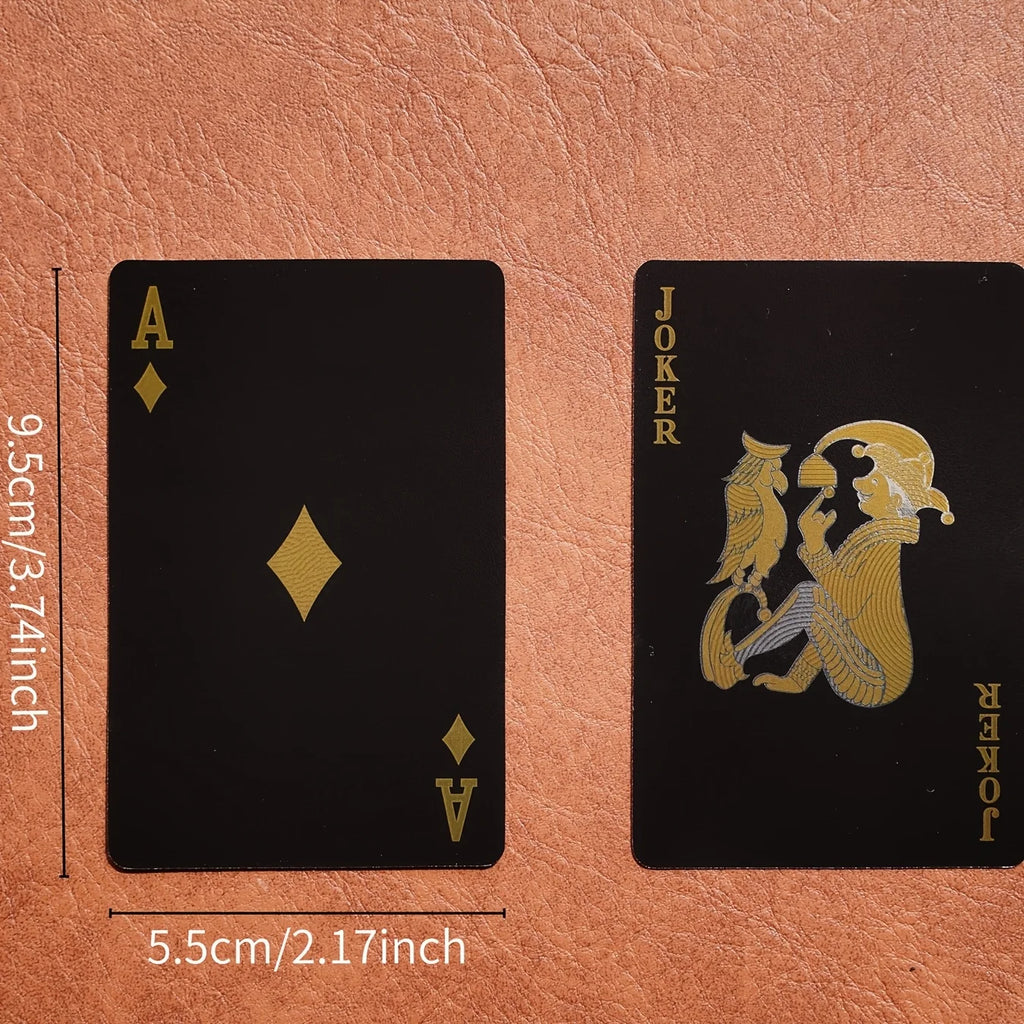 Tear-Resistant Playing Cards – Gold Foil Heart Design & Storage Box Playing Card Deck Babs