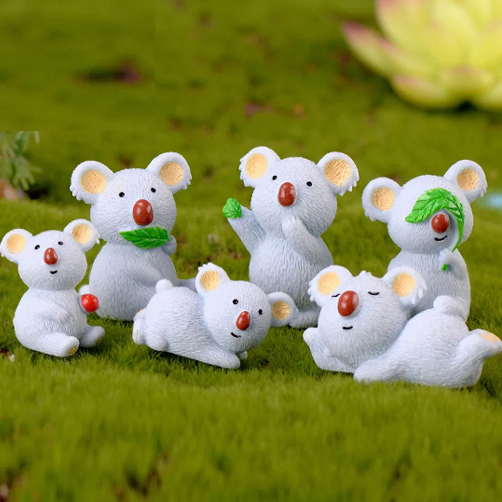 Resin Koala Bear Fairy Garden Miniatures – DIY Crafts & Décor Resin Garden Figurine Babs