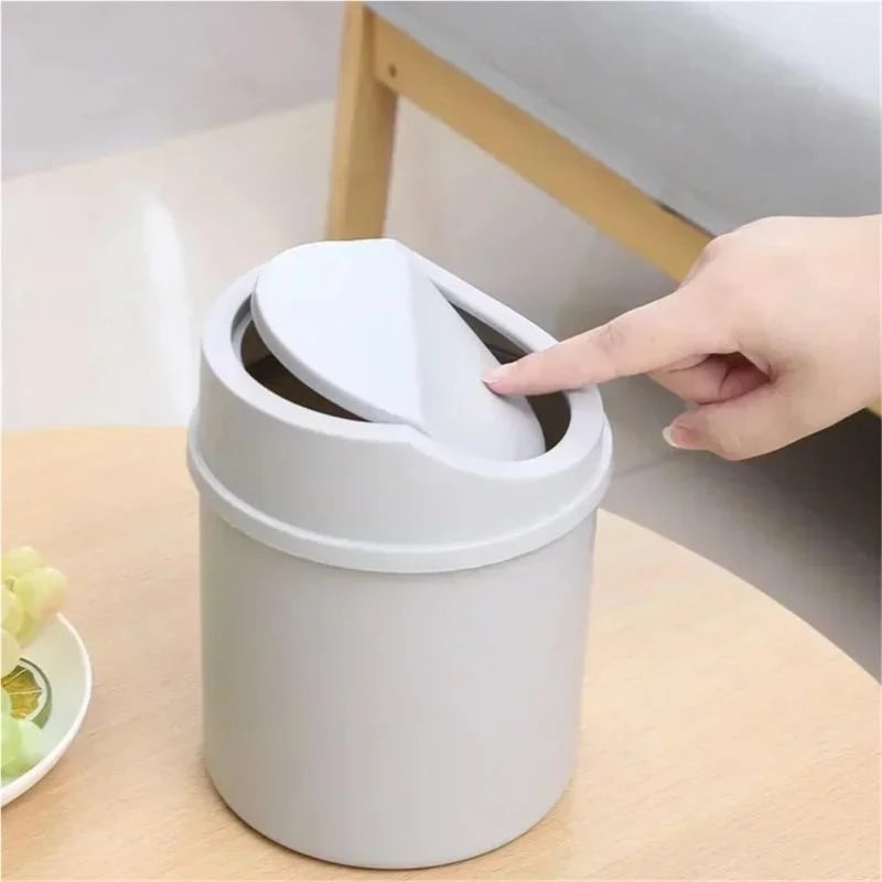 Mini Desktop Trash Can with Lid – Compact Tabletop Waste Bin Desktop Trash Can Babs