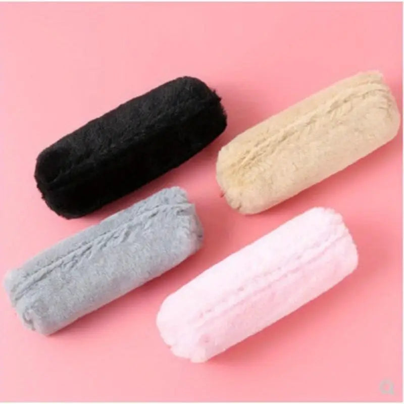 2-Pack Plush Pencil & Makeup Bag – Travel Organizer Pouch Makeup & Pencil Bag Babs