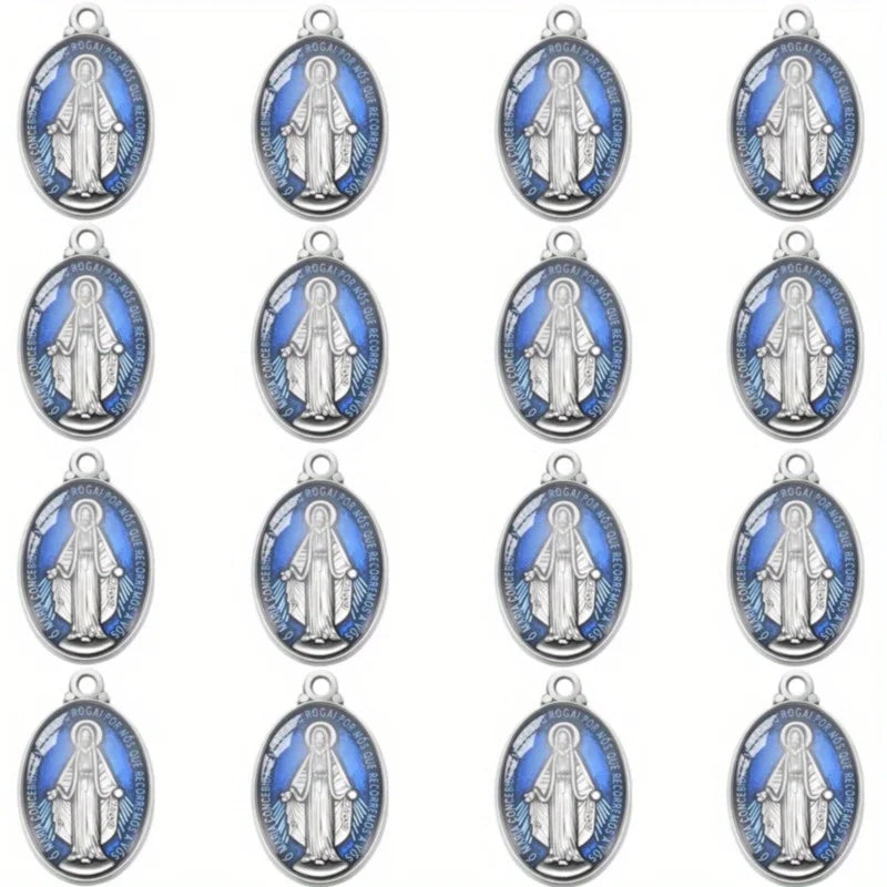 10Pcs Vintage Virgin Mary Medal Pendants – DIY Jewelry Charms DIY Jewelry Charms Babs