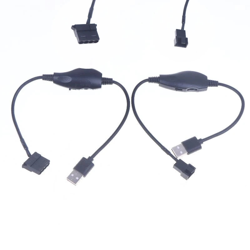 USB to 4-Pin PWM 5V–12V Fan Power Adapter Converter Cable Fan Power Adapter Cable Babs