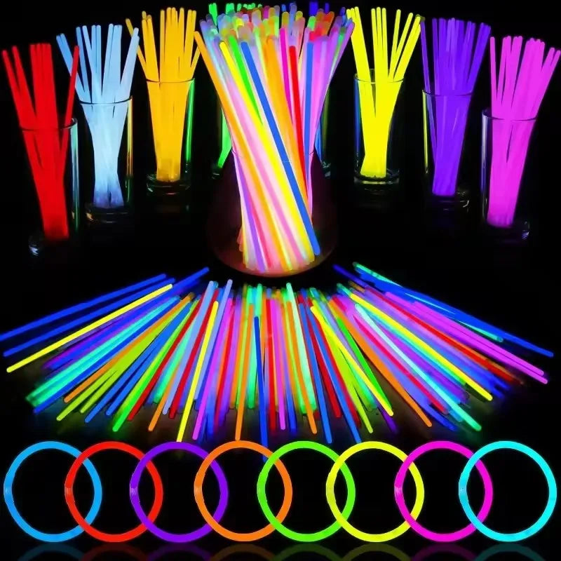 100-Pack Glow Sticks – Party Bracelets & DIY Decorations Glow Stick Party Set Babs