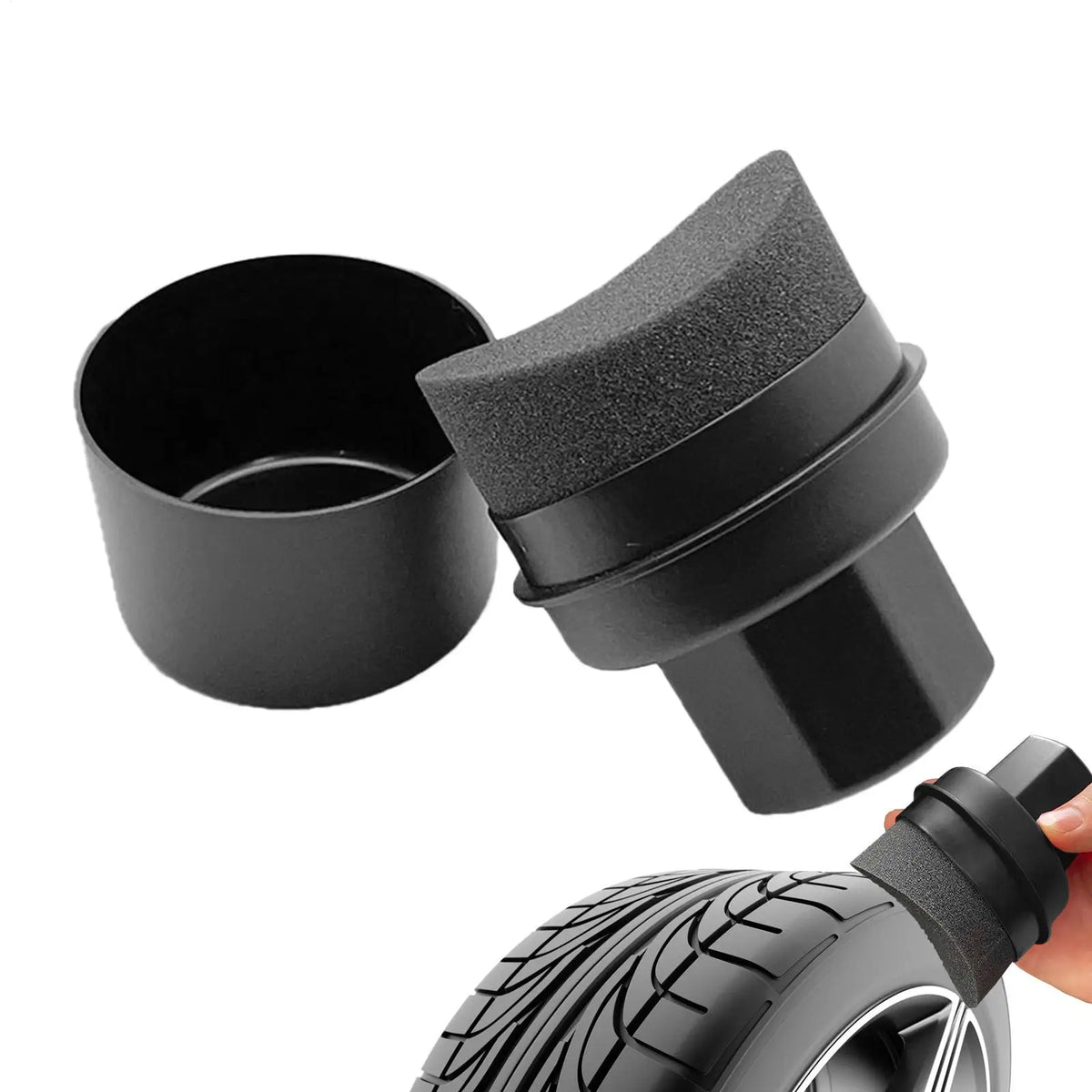 Tire Wax Applicator Sponge with Lid – Car Detailing Pad Tire Applicator Sponge Babs