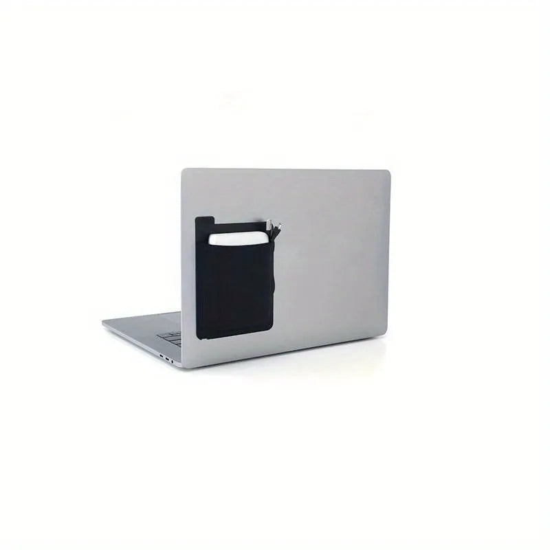 Adhesive Laptop Back Storage Bag – PU Mouse & Accessory Organizer Laptop Accessory Organizer Babs