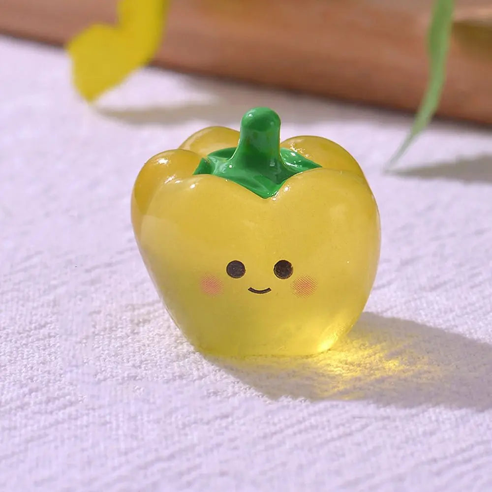 Luminous Mini Vegetable Figurines – Resin DIY Miniature Decor Miniature Figurines Babs Style 4