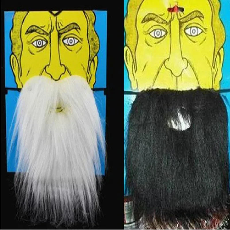 Santa Claus Fake Beard & Moustache – Festive Cosplay Party Prop Costume Prop Babs