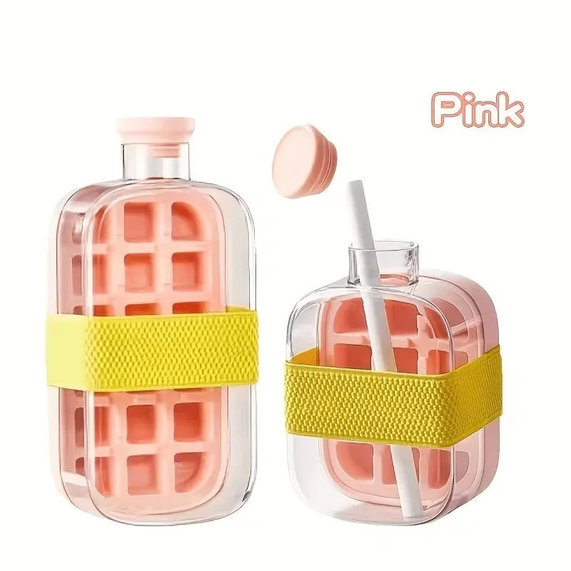 2-in-1 Ice Cube Tray Water Bottle 500/800ml – Portable Ice Maker Ice Cube Tray Bottle Babs