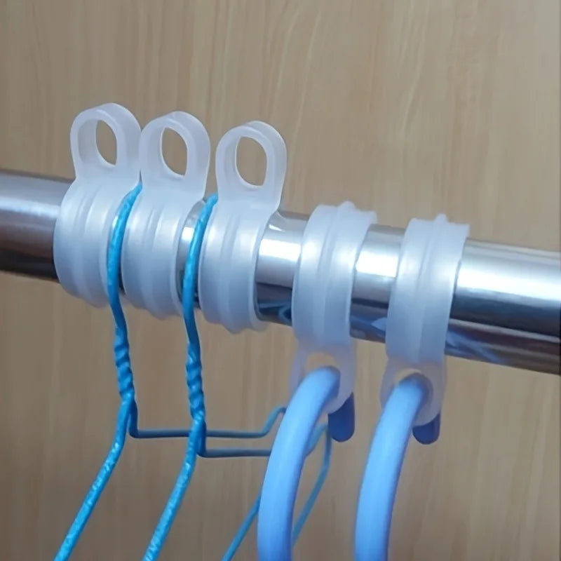 50pcs Windproof Plastic Clothes Drying Rack Hooks Laundry Rack Hooks Babs