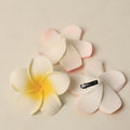 10Pcs Hawaiian Plumeria Foam Flower Hair Clips – Beach Party Flower Hair Clips Babs White 10Pcs-4.5CM