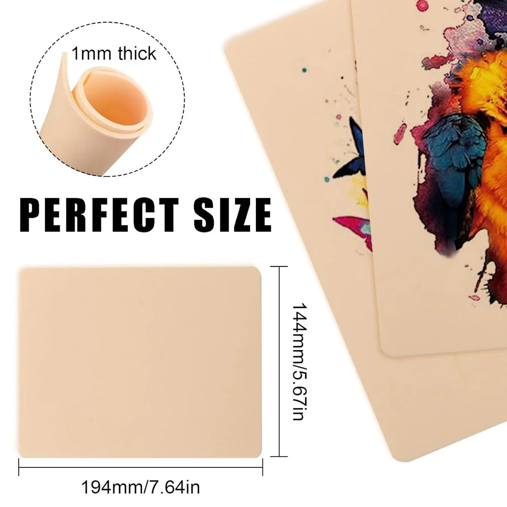 Double-Sided Tattoo & Eyebrow Practice Skin – Fake Skin Sheets Tattoo Practice Skin Babs