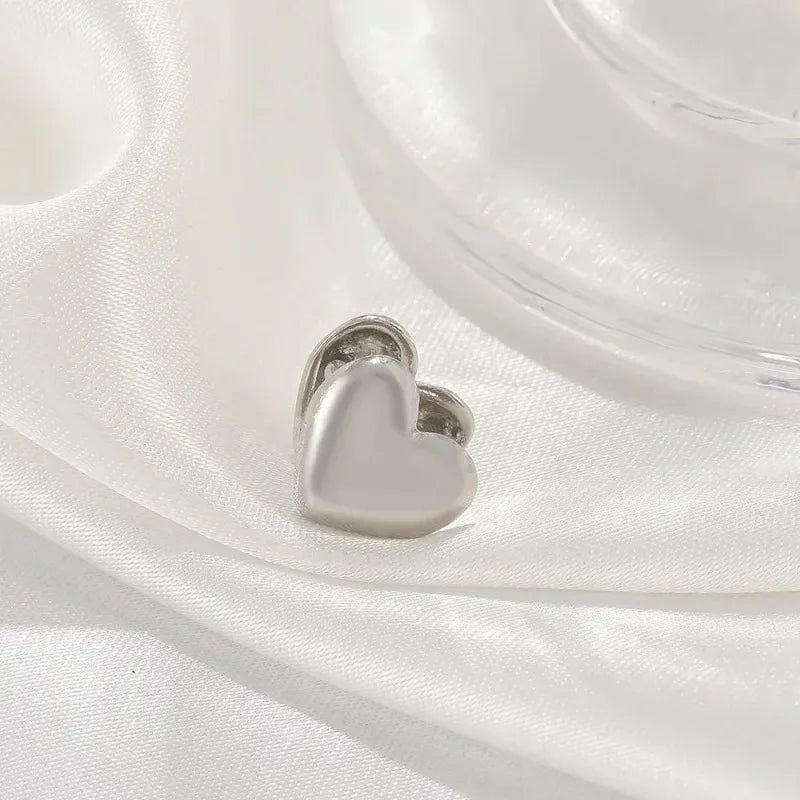 Vintage Heart Clip-On Ear Cuffs – No Piercing Silver Earrings Clip-On Earrings Babs