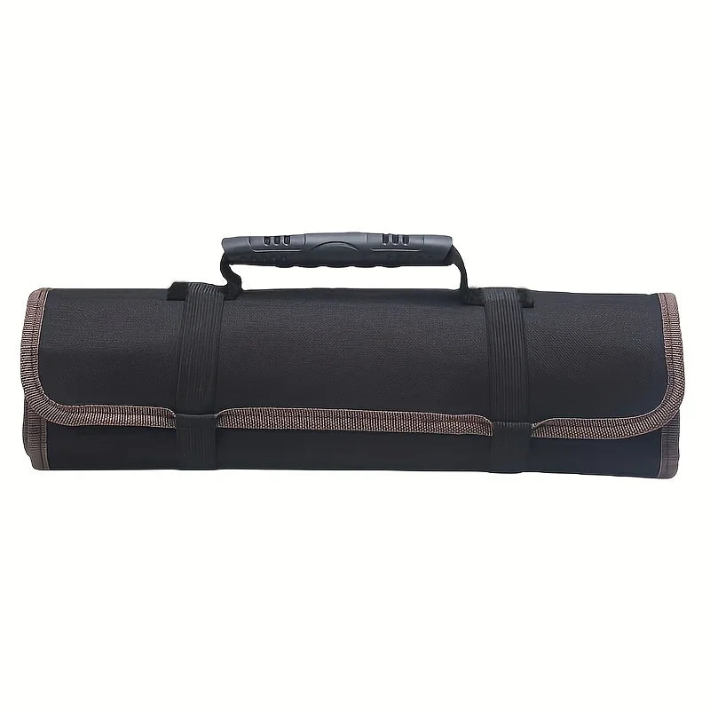 Roll-Up Tool Organizer Bag with Pouches | Oxford Cloth Tool Roll Bag Babs Black