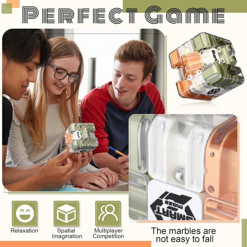 3D Magnetic Maze Cube Puzzle – Transparent Brain Teaser Fidget Toy Brain Teaser Puzzle Babs
