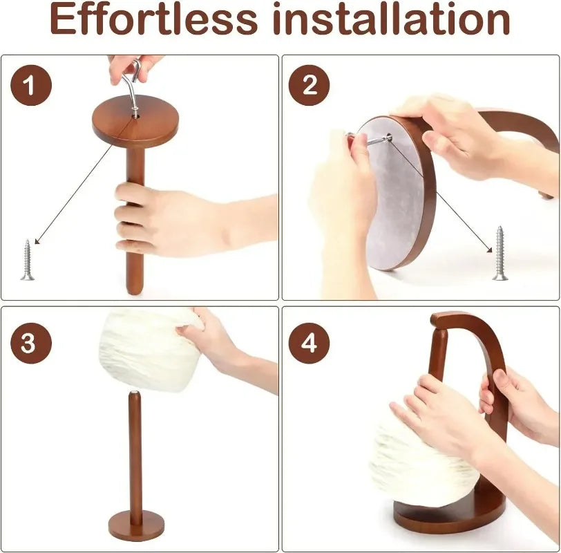 Wooden Magnetic Yarn Ball Holder – Rotating Knitting Spinner Yarn Ball Holder Babs
