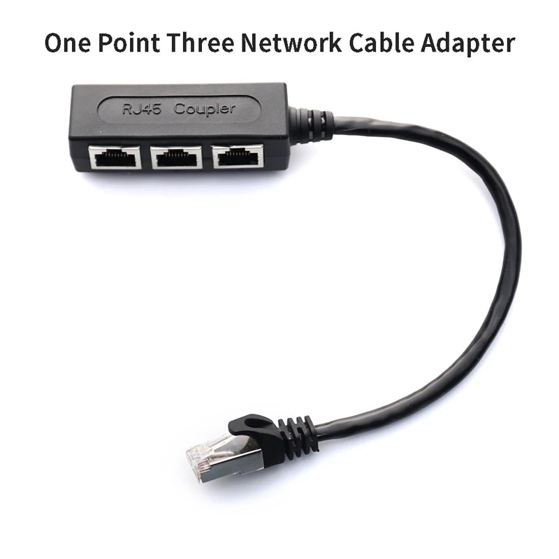 RJ45 1-to-3 Ethernet Splitter LAN Network Adapter Cable Ethernet Splitter Adapter Babs