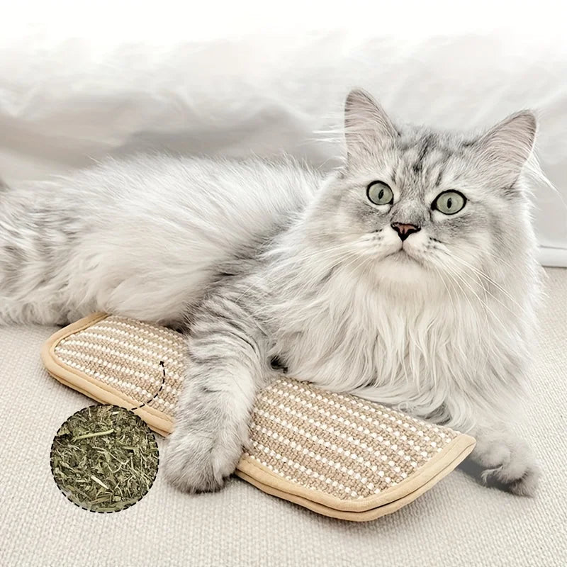 Hemp Cat Scratching Pad & Toy Pillow – Chew-Resistant Cat Scratching Pad Babs