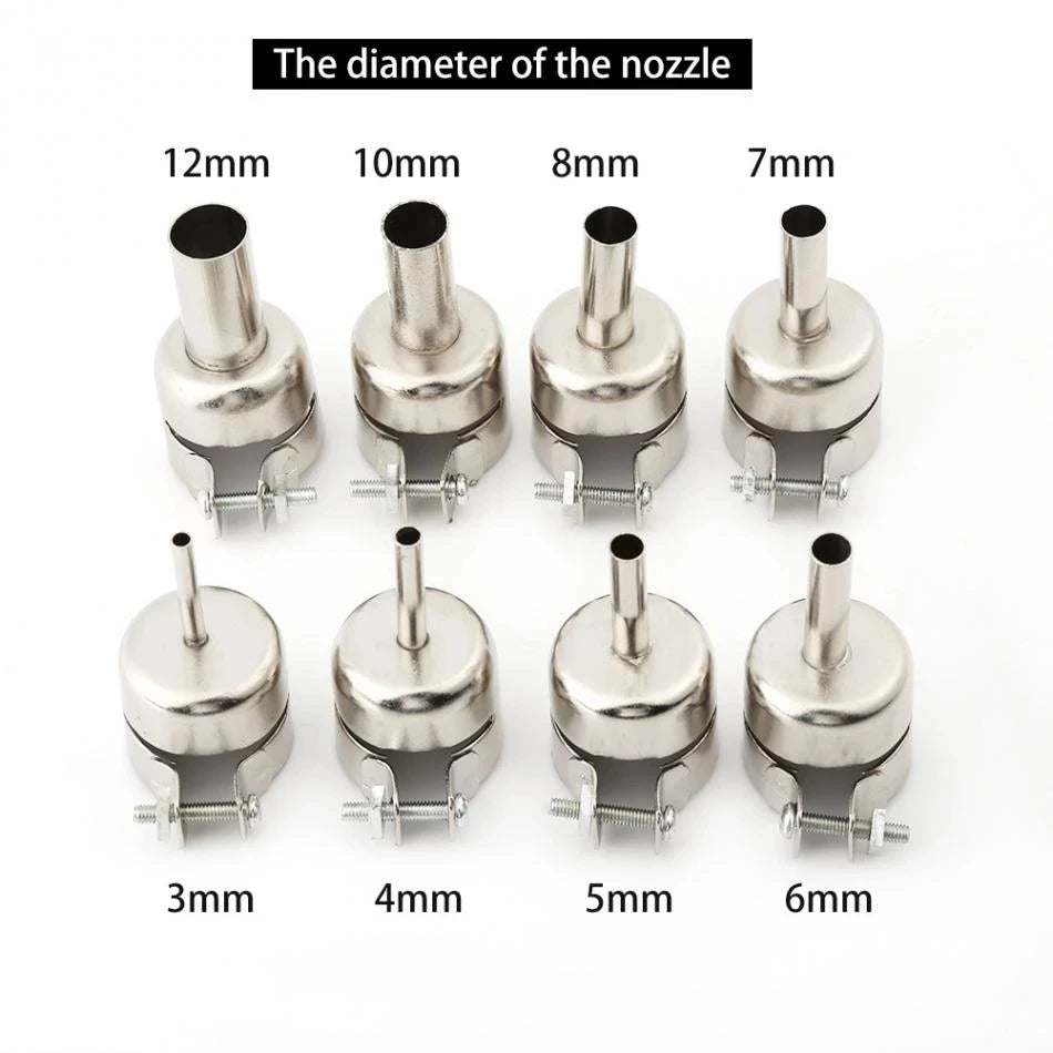 Universal Hot Air Rework Nozzles – 850 & 852D Station Compatible Rework Station Nozzle Babs 8PCS