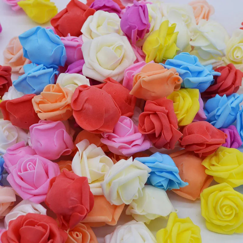 20pcs Multicolor Foam Rose Heads – Artificial Flowers for Weddings Artificial Flower Heads Babs