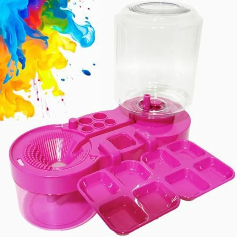 Auto Water Change Brush Rinser & Palette Cleaner Art Tool Brush Rinser Tool Babs