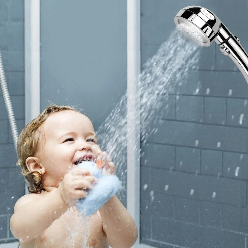 3-Mode High Pressure Handheld Showerhead – Water Saving Filter Handheld Showerhead Babs