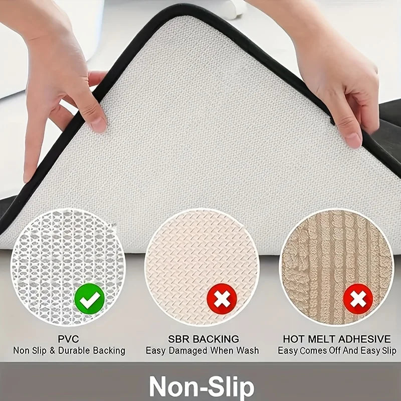 Memory Foam Anti-Slip Bathroom Mat – Thick & Water-Absorbing Bathroom Floor Mat Babs