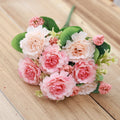 Silk Peony Artificial Flowers – White Bouquet, Home & Wedding Artificial Silk Flowers Babs Chamapagne Pink