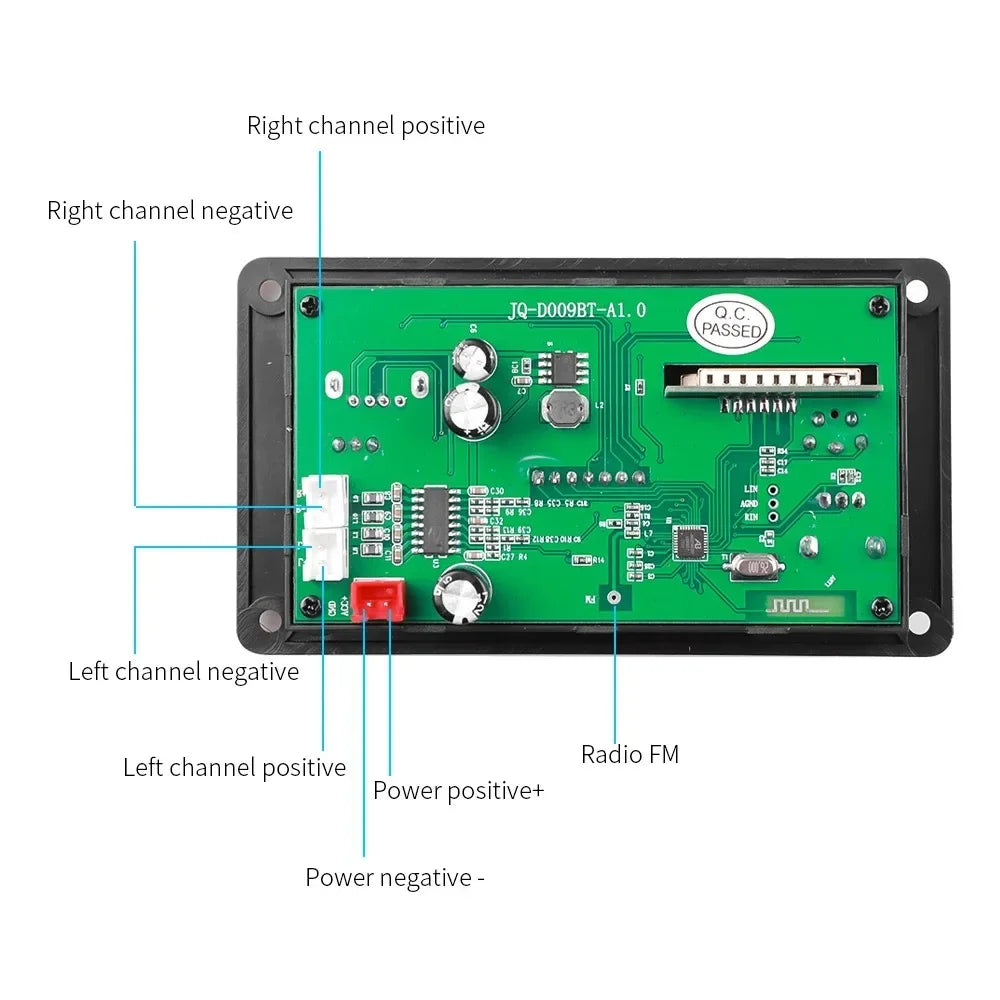 KEBIDUMEI 80W Bluetooth 5.0 Amplifier Decoder Board LCD MP3 USB TF FM Amplifier Decoder Board Babs