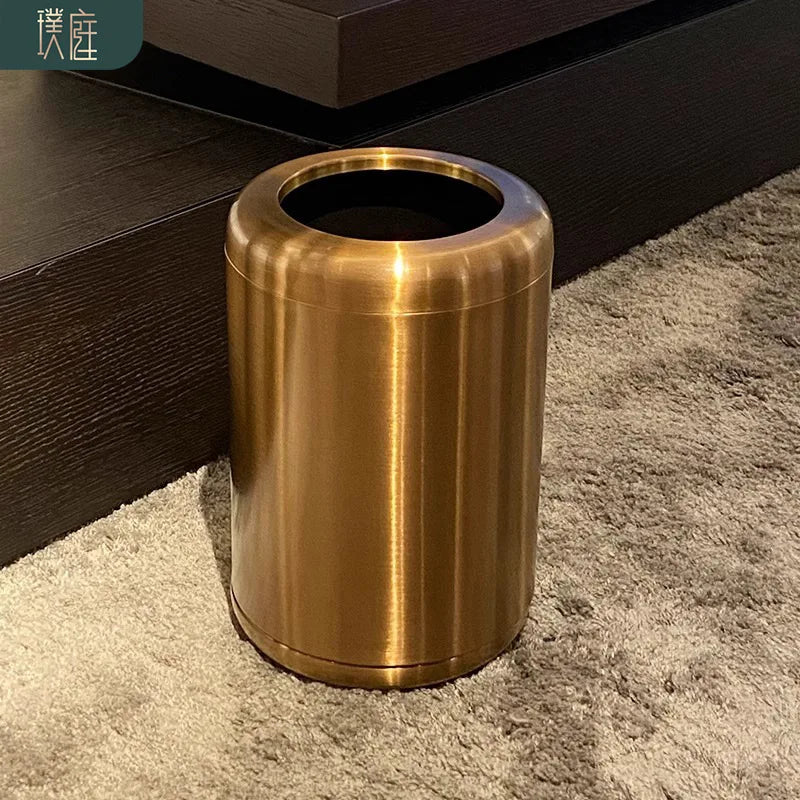 Modern Stainless Steel Trash Can 8L/10L – Living Room & Kitchen Stainless Steel Trash Can Babs