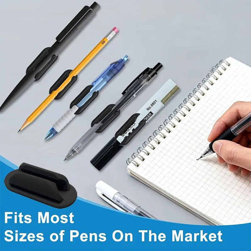 Silicone Self-Adhesive Pen Holder – Wall & Desk Storage 3/6 Pack Pen Holder Organizer Babs