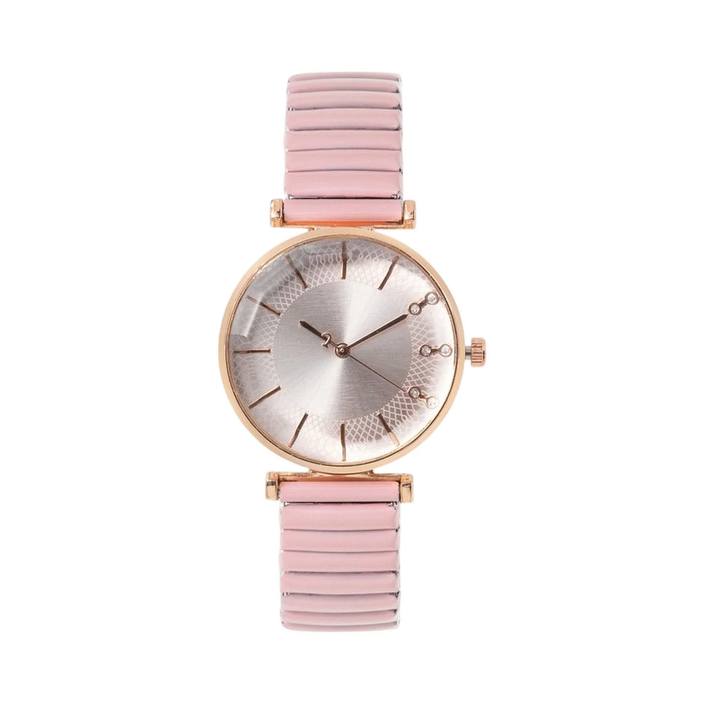 Women's Crystal Blue Quartz Watch – Stretch Strap Dress Watch Women's Dress Watch Babs