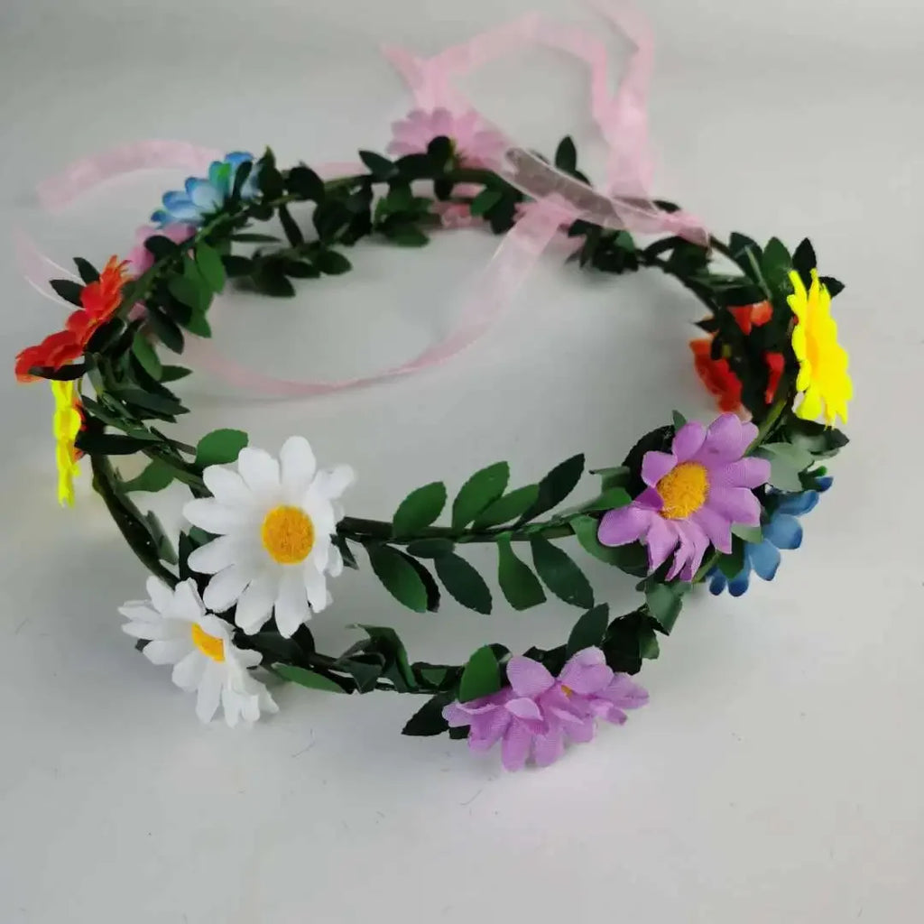 10pcs LED Glow Flower Headbands for Parties, Weddings & Cosplay LED Flower Headband Babs