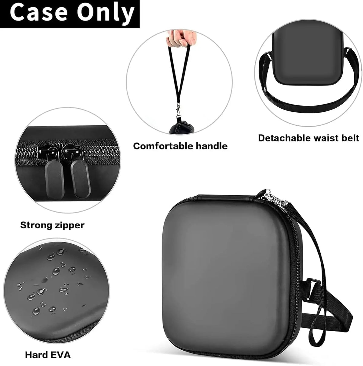 Portable CD Player Case with Belt & Waist Strap | Travel Bag CD Player Carry Case Babs