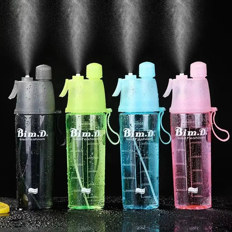 Cooling Mist Spray Water Bottle 650ml – Portable Sports Travel Mist Spray Water Bottle Babs