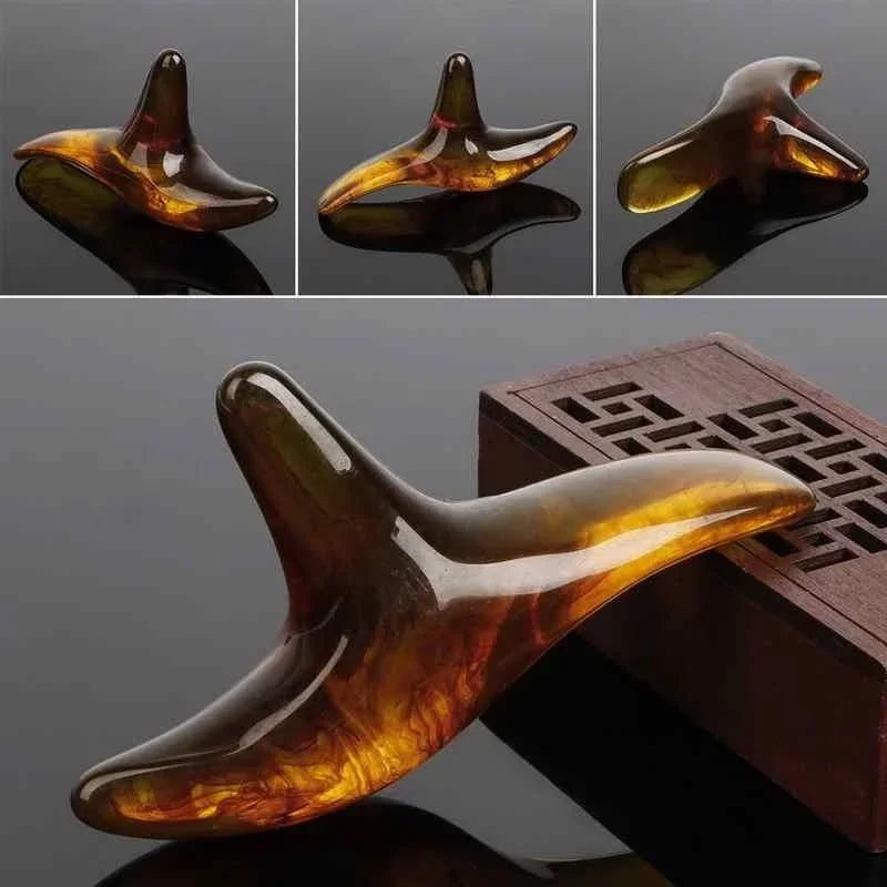 Triangle Amber Foot Massager Shiatsu Gua Sha Acupressure Tool Foot Massage Tool Babs