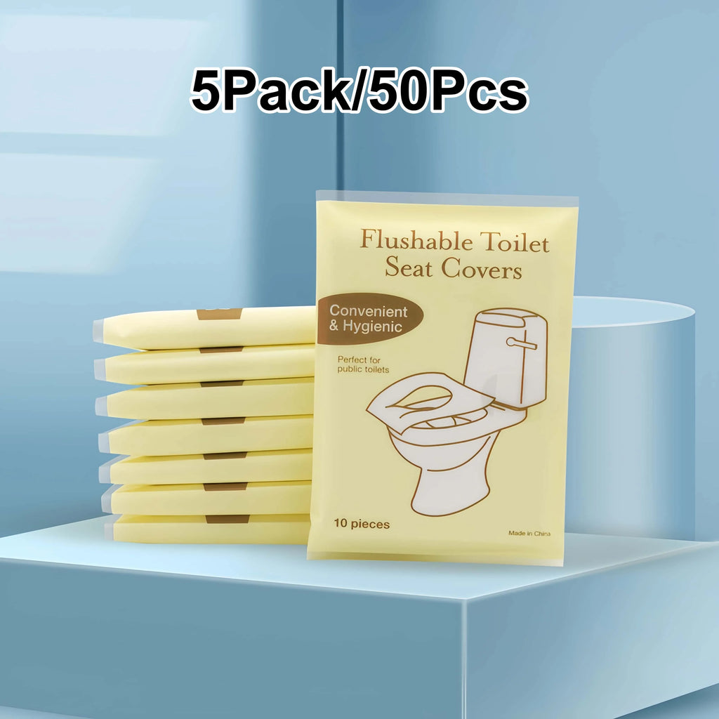 Disposable Toilet Seat Covers – Flushable Travel Liners Toilet Seat Liners Babs 50PCS