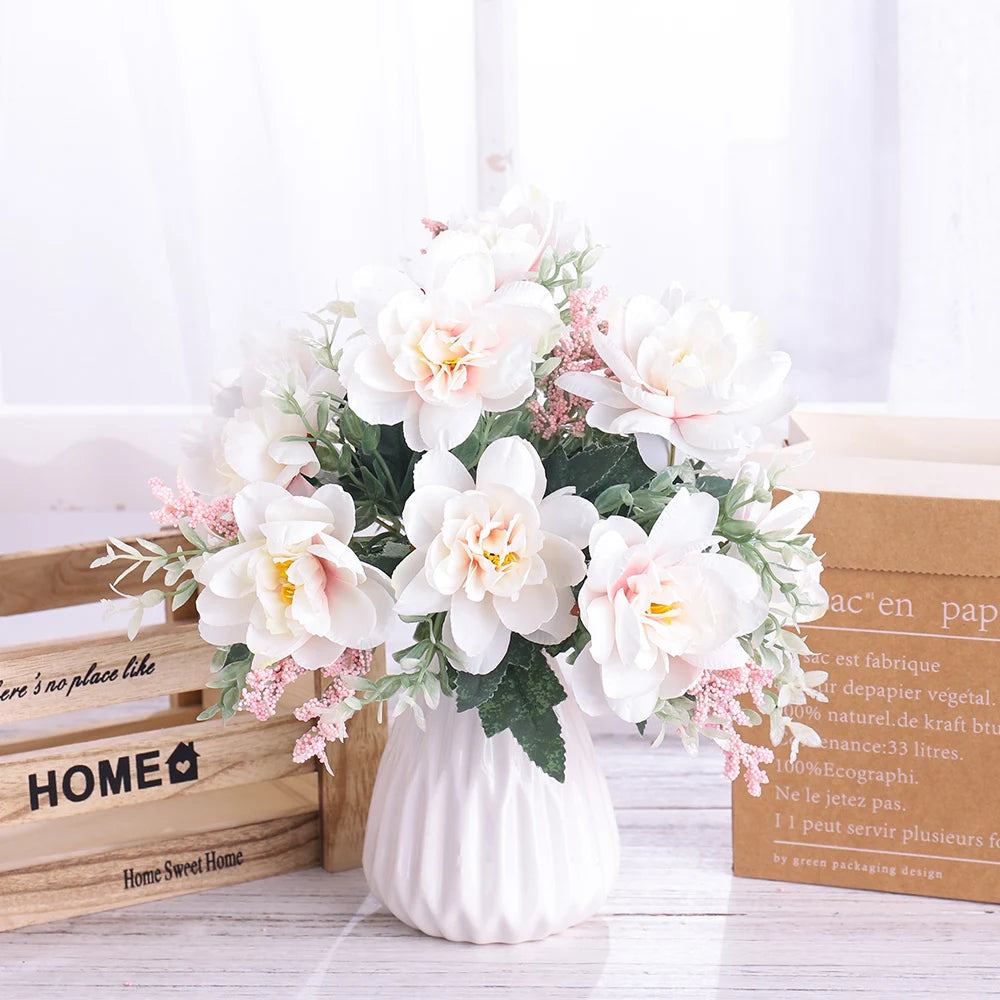 Artificial Silk Orchid Lotus Tea Rose Fake Flowers – 30cm Artificial Silk Flowers Babs