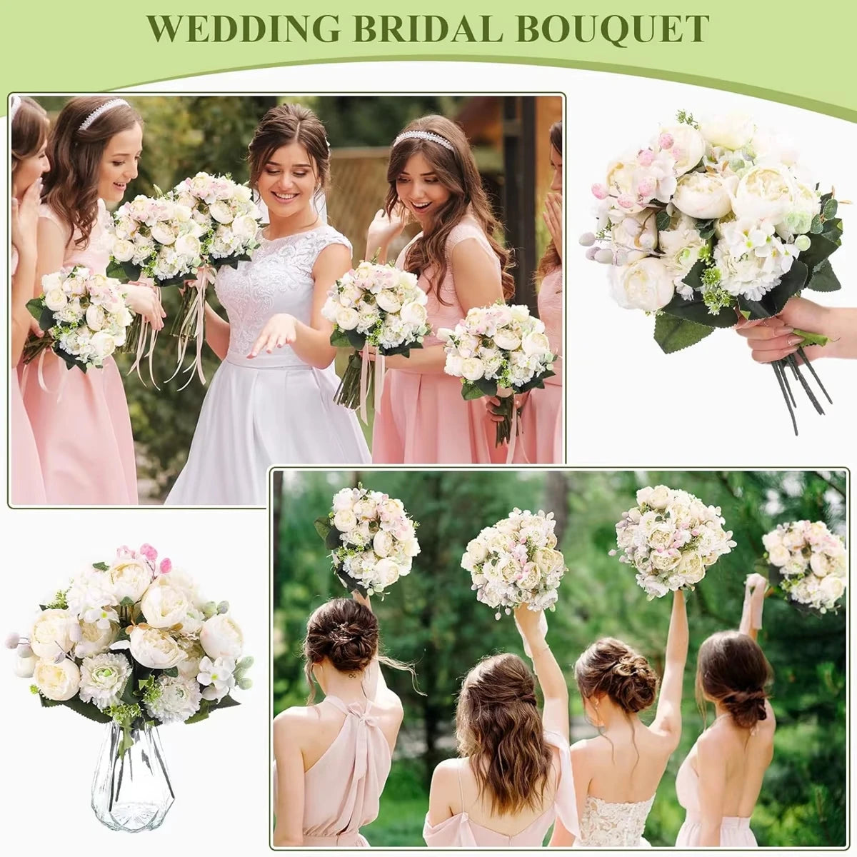 Artificial Silk Rose Bouquet – Wedding & Home Décor Gift Artificial Flower Bouquet Babs