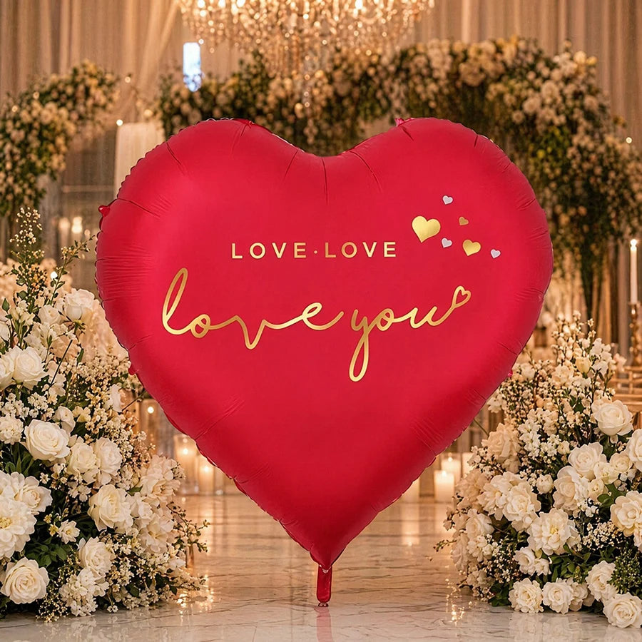 63" Giant Heart Foil Balloon – Wedding & Valentine's Decor Party Foil Balloon Babs