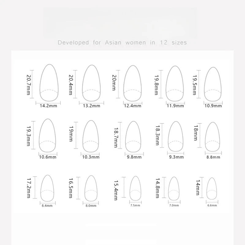 24pcs Floral Short Almond Press-On Nails – Detachable Leaf Design Press-On Nails Babs