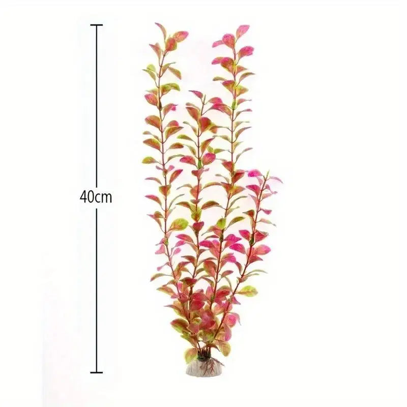 5pcs Artificial Aquarium Plants 40cm – Fish Tank Decorations Aquarium Plant Decor Babs