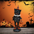 Halloween Pumpkin Owl Black Cat Resin Figurine Ornaments Halloween Figurine Set Babs Cat
