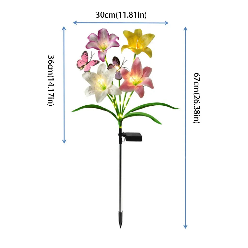 Solar Butterfly Flower Garden Stake Light – Color Changing LED Solar Garden Light Babs Solar-powered lamp Color light
