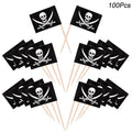 Pirate Flag Cupcake Toppers & Party Toothpick Picks Party Cupcake Toppers Babs 100pcs
