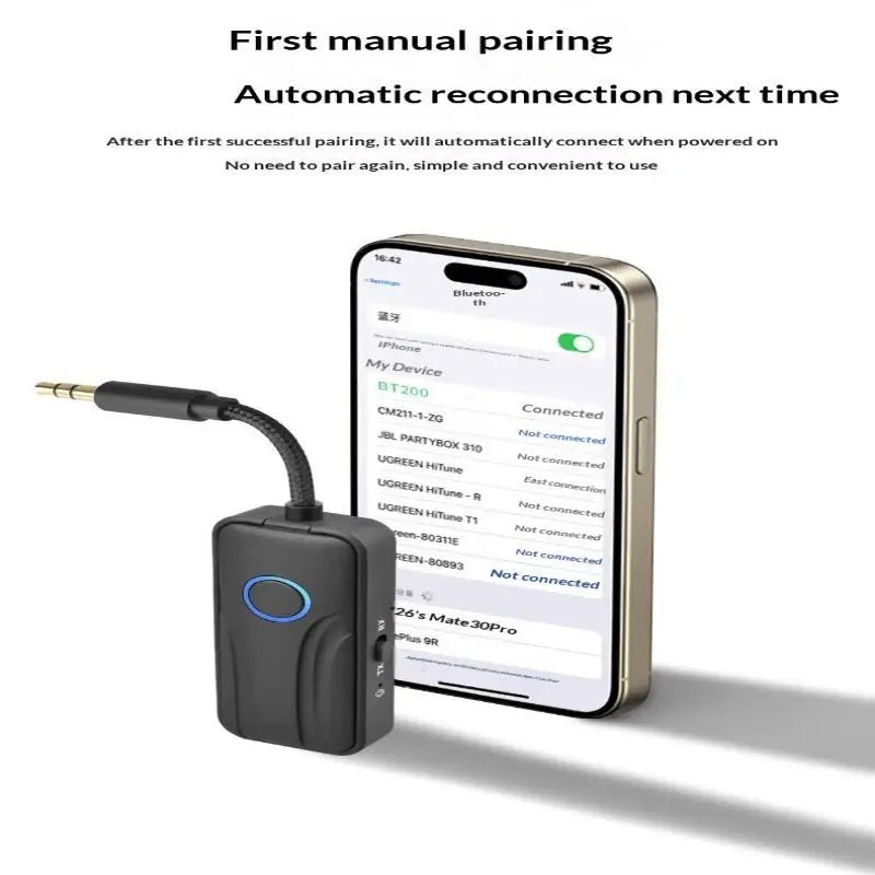 Bluetooth 6.0 Audio Transmitter Receiver – 3.5mm AUX HiFi Bluetooth Audio Adapter Babs