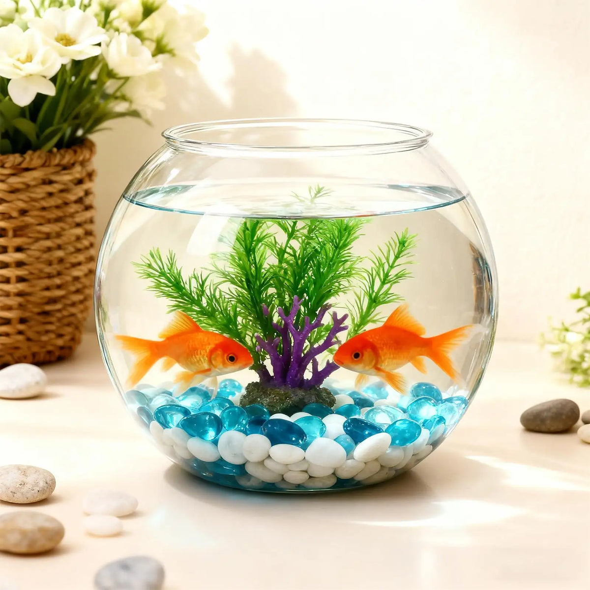 Mini Fish Bowl Desktop Aquarium Bubble Planter – 2 Sizes Decorative Fish Bowl Babs